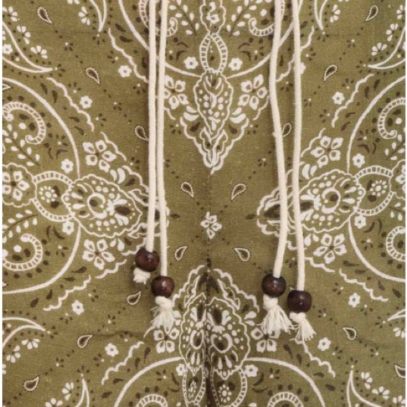 Zimmermann Linen Wide Leg Pants Olive Bandana - Picture 9 of 10